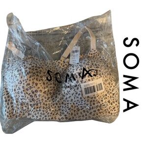 NWT | Soma | Enbliss Luxe Adjustable Bralette | Adoring Spots Pattern|Retail $50